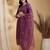 women embroidered sequinned kurta with trousers & with dupatta