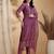 women embroidered sequinned kurta with trousers & with dupatta