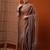 Brown brown floral printed saree