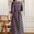 women ethnic motifs printed empire  cotton kurta with trousers & with dupatta
