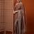 Brown brown floral printed saree