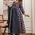 women ethnic motifs printed empire  cotton kurta with trousers & with dupatta