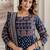 women ethnic motifs printed empire  cotton kurta with trousers & with dupatta