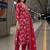 women floral printed thread work  silk kurta with trousers & dupatta