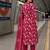 women floral printed thread work  silk kurta with trousers & dupatta
