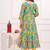 women ethnic motifs printed tiered thread work kurta with trousers & with dupatta