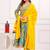 women ethnic motifs printed tiered thread work kurta with trousers & with dupatta