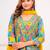 women ethnic motifs printed tiered thread work kurta with trousers & with dupatta