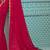 Pink embellished embroidered poly georgette saree
