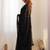 Black embellished sequinned  georgette saree