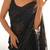 Black embellished sequinned  georgette saree
