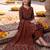 women ethnic motifs printed regular  cotton kurta with trousers & with dupatta