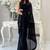 Black embellished sequinned  georgette designer saree