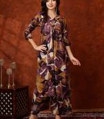 women floral printed regular kurta with palazzos