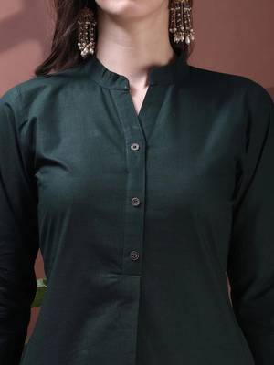 women regular  cotton kurta with trousers 7