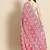 Pink pink & white ethnic motifs mirror work satin saree
