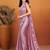Shoulder pre-pleated solid two-tone pure chiffon ready to wear saree with aari work