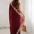 Maroon embellished zari satin heavy work saree