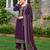 floral embroidered zari round neck straight kurta with trousers & dupatta