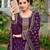 floral embroidered zari round neck straight kurta with trousers & dupatta