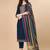 floral embroidered thread work chanderi cotton kurta with trousers & dupatta