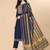 floral embroidered thread work chanderi cotton kurta with trousers & dupatta