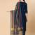 floral embroidered thread work chanderi cotton kurta with trousers & dupatta