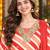 printed v-neck sequinned chanderi cotton kurta with trousers & dupatta