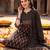 women ethnic motifs printed regular  cotton kurta with trousers & with dupatta