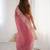 Pink floral embroidered tissue saree