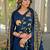 women floral printed regular mirror work  cotton kurta with palazzos & with dupatta