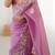Purple floral embroidered tissue saree