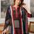 women embroidered sequinned  cotton kurta with trousers & with dupatta