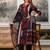 women embroidered sequinned  cotton kurta with trousers & with dupatta