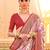 Off white ethnic motifs zari silk blend banarasi saree