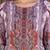 embroidered round neck thread work  cotton kurta with trousers & dupatta