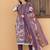 embroidered round neck thread work  cotton kurta with trousers & dupatta
