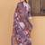 embroidered round neck thread work  cotton kurta with trousers & dupatta
