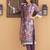 embroidered round neck thread work  cotton kurta with trousers & dupatta