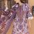 embroidered round neck thread work  cotton kurta with trousers & dupatta