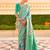 Green zari silk blend banarasi saree