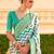 Green zari silk blend banarasi saree