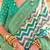 Green zari silk blend banarasi saree