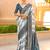 Off white woven design zari silk blend banarasi saree