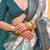 Off white woven design zari silk blend banarasi saree