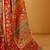 Beige women paisely printed silk cotton saree