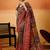 Black floral silk cotton saree