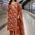 women floral printed thread work  silk kurta with trousers & with dupatta
