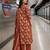 women floral printed thread work  silk kurta with trousers & with dupatta