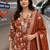 women floral printed thread work  silk kurta with trousers & with dupatta
